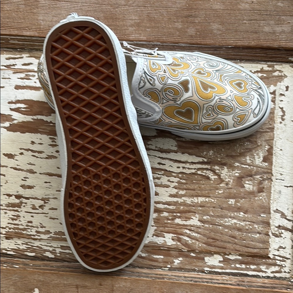 Vans Slip-On Trippy Hearts Pattern Sneakers W6 M4.5 - Picture 2 of 5